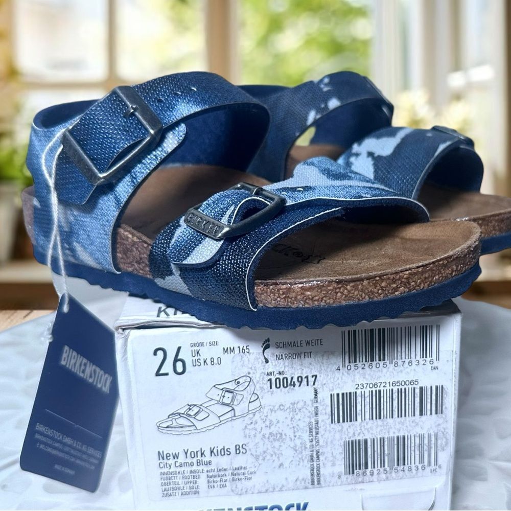New in box Birkenstock Kids Toddler New York Sandals Size EU 26 US Kids Toddler - Picture 11 of 14